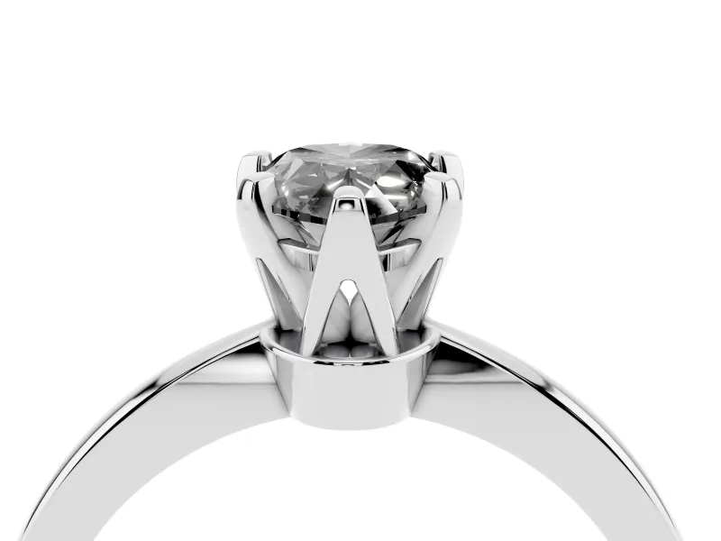 Fancy Black Pear Cut Diamond Solitaire Engagement Ring Set in White gold with Slim Tapered Solitaire Band