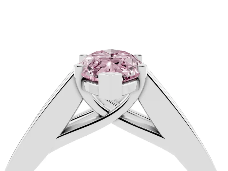 Marquise Channel-Set Engagement Ring Setting for a Fancy Pink Lab-Grown Diamond | Platinum