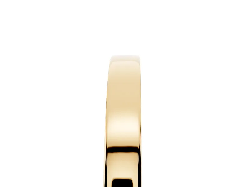Round Diamond Pavé Channel Band Set in Yellow gold with Smooth Profile