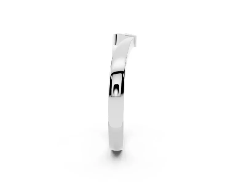 Round Diamond Contour Band Set in Platinum with Polished Channel Setting