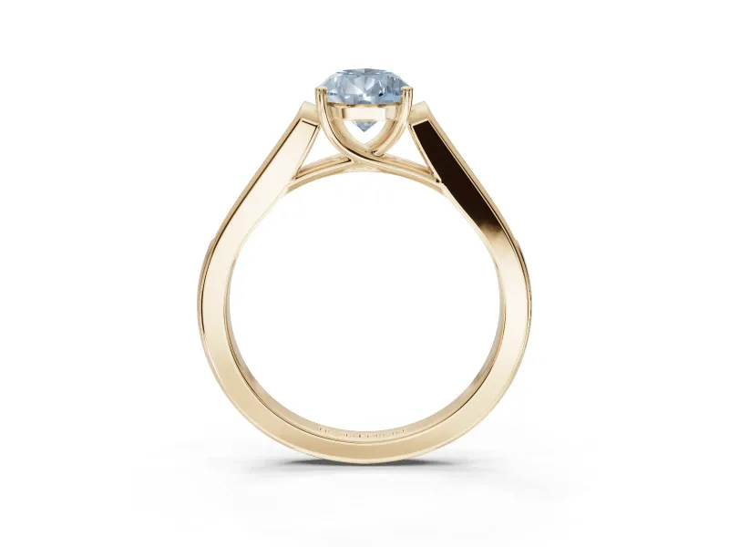 Pear-Shaped Engagement Ring Setting for a Fancy Blue Lab-Grown Diamond | Yellow Gold - Design NV-24597