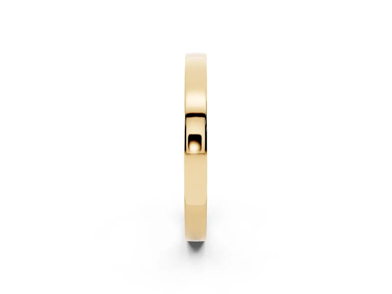 Round Lab-Grown Diamond Side-Set Pavé Half Eternity Wedding Band | Polished Top | Yellow Gold