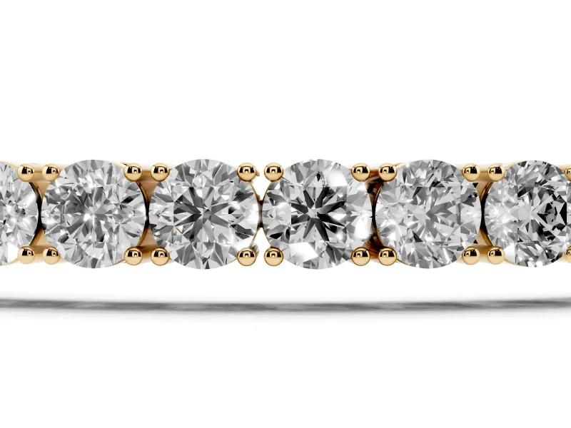 Round Lab-Grown Diamond Tennis Bracelet | Individual Prong Settings | Yellow Gold