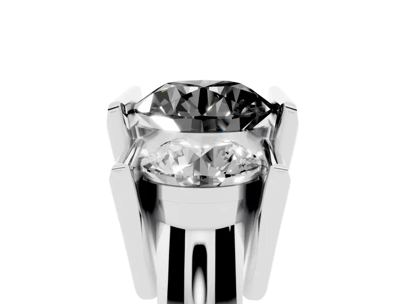 Fancy Black Round Cut Diamond Three-Stone Channel Set Ring Set in Silver with Smooth Polished Band