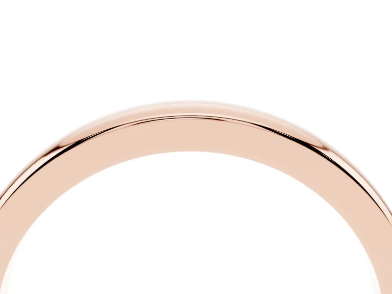 Classic Plain Comfort Band Set in Rose gold with Rounded Edges