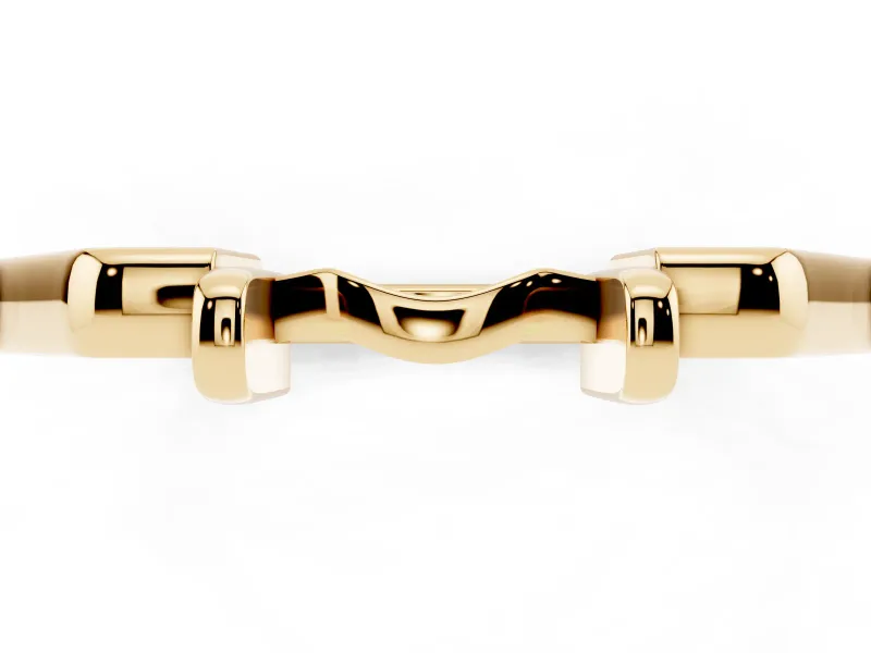 Knot Twist Plain Band Set in Yellow gold with Center Knot