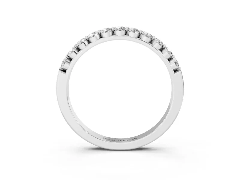 Round Diamond Eternity Band Set in White gold with Channel Setting