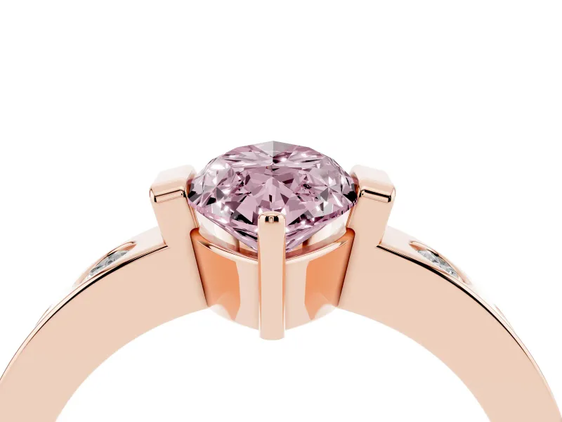 Marquise Tension Style Engagement Ring Setting for a Fancy Pink Lab-Grown Diamond | Rose Gold
