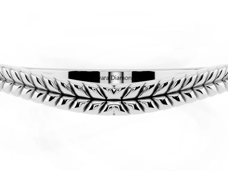 Milgrain Twist Contour Wedding Band Set in Silver