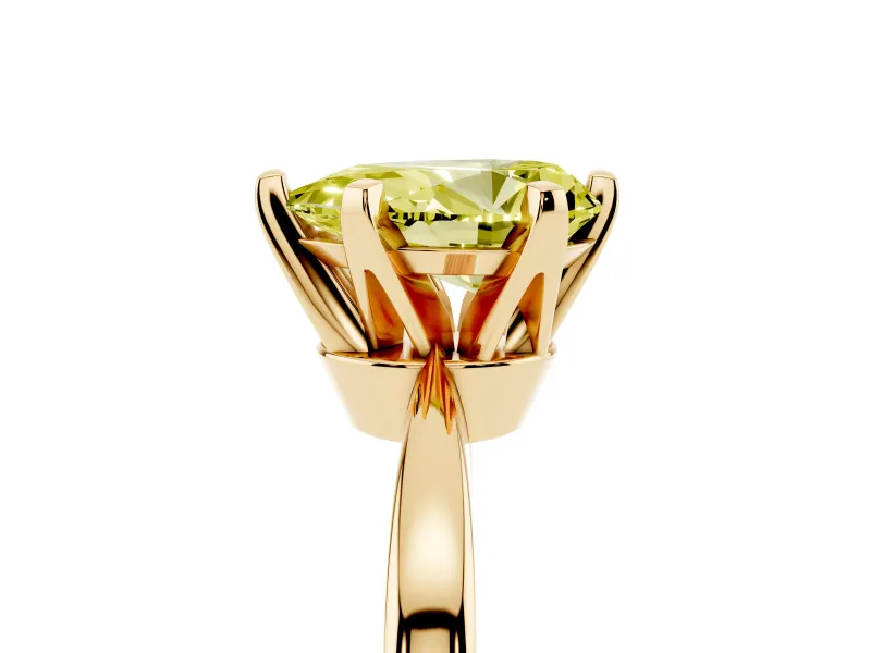 Pear-Shaped Engagement Ring Setting for a Fancy Yellow Lab-Grown Diamond | Yellow Gold - Design NV-24888