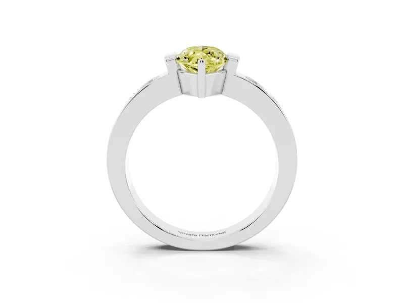 Marquise Tension Style Engagement Ring Setting for a Fancy Yellow Lab-Grown Diamond | Sterling Silver