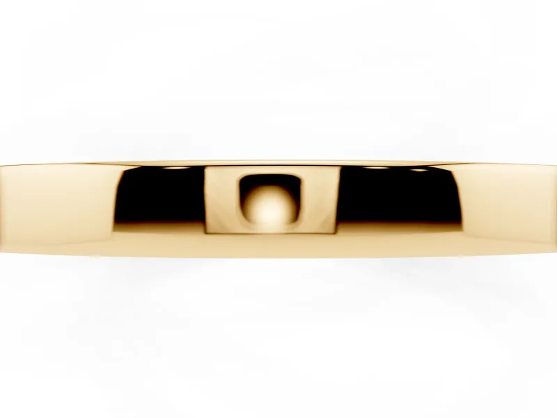 Round Diamond Pavé Channel Band Set in Yellow gold with Smooth Profile