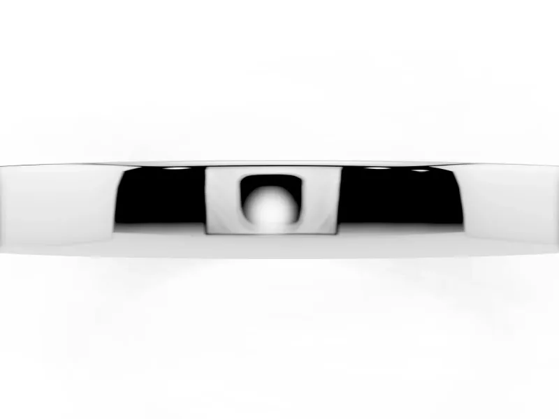 Round Lab-Grown Diamond Side-Set Pavé Half Eternity Wedding Band | Polished Top | White Gold