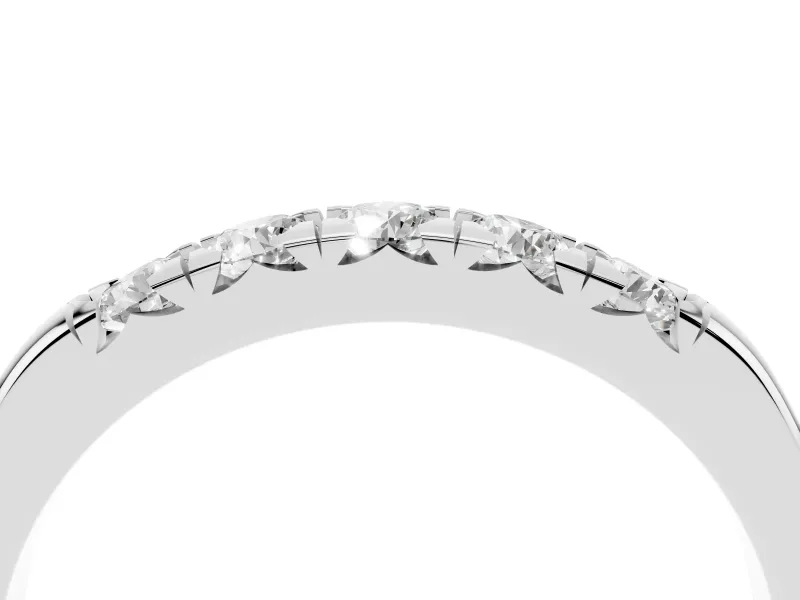 Round Diamond Half Eternity Band Set in Platinum with Channel Setting