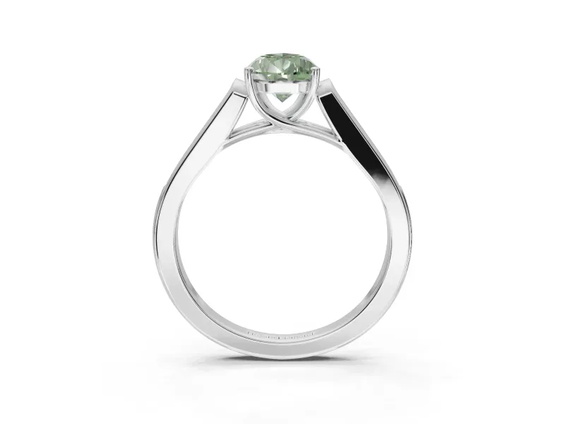 Pear-Shaped Engagement Ring Setting for a Fancy Green Lab-Grown Diamond | White Gold - Design NV-24597