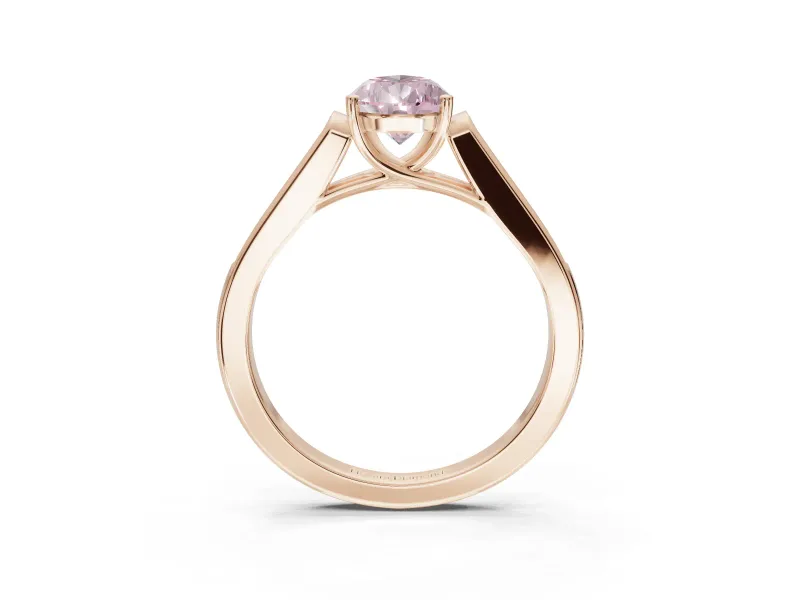 Pear-Shaped Engagement Ring Setting for a Fancy Pink Lab-Grown Diamond | Rose Gold - Design NV-24597