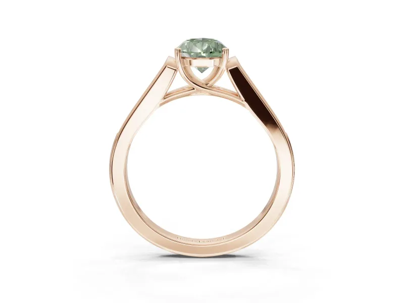 Pear-Shaped Engagement Ring Setting for a Fancy Green Lab-Grown Diamond | Rose Gold - Design NV-24597
