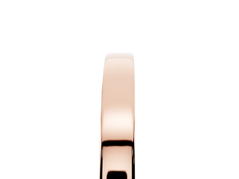 Round Diamond Pavé Channel Band Set in Rose gold with Smooth Profile