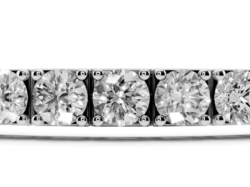Round Lab-Grown Diamond Square Link Tennis Bracelet | Prong Set | Sterling Silver