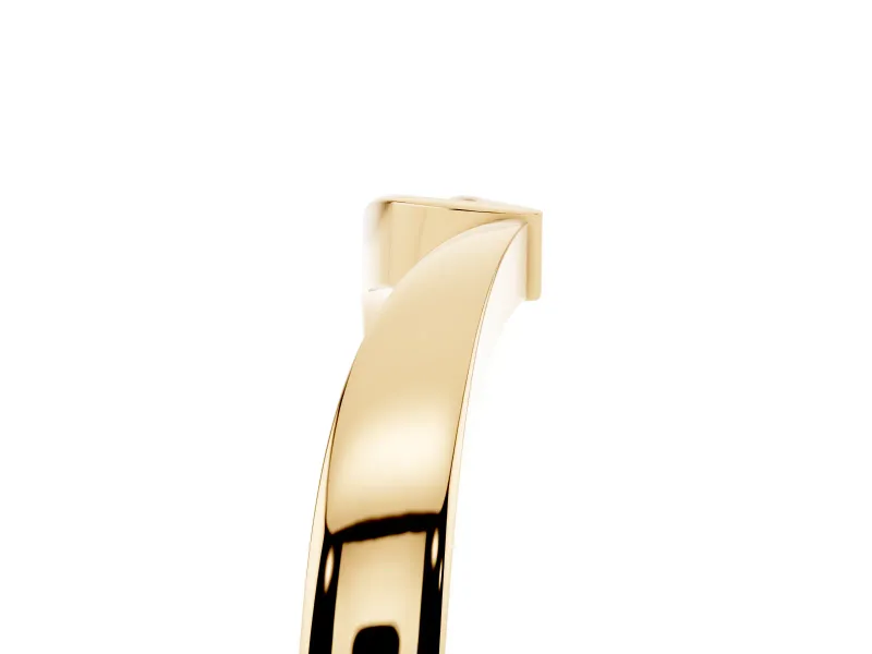 Round Diamond Contour Band Set in Yellow gold with Polished Channel Setting