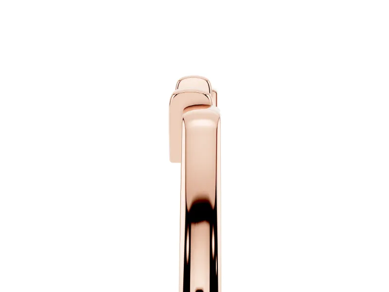 Knot Twist Plain Band Set in Rose gold with Center Knot