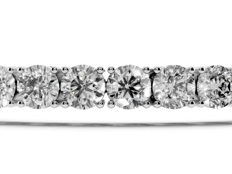 Round Lab-Grown Diamond Tennis Bracelet | Individual Prong Settings | White Gold