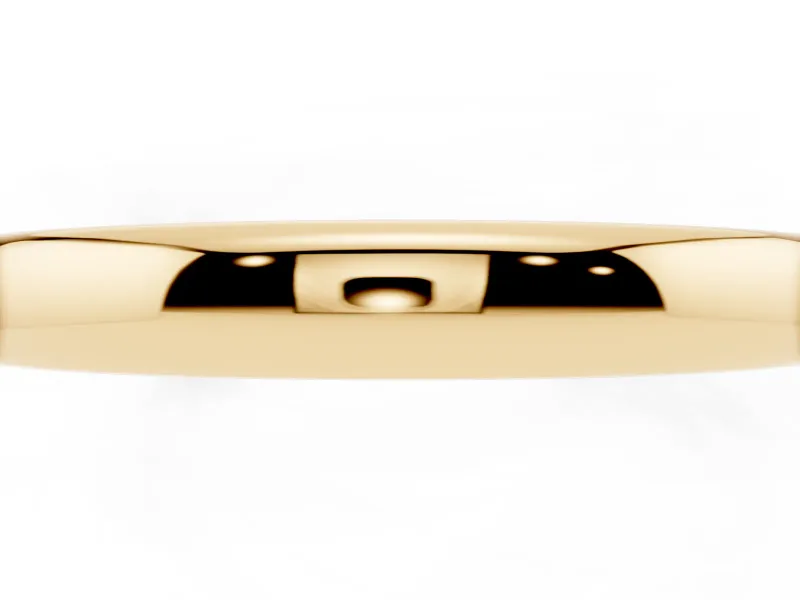 Classic Plain Comfort Band Set in Yellow gold with Rounded Edges