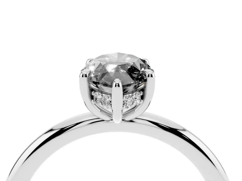 Fancy Black Marquise Cut Diamond Solitaire Ring Set in Platinum with Thin Band and Prong Setting