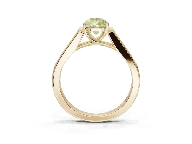 Pear-Shaped Engagement Ring Setting for a Fancy Yellow Lab-Grown Diamond | Yellow Gold - Design NV-24597