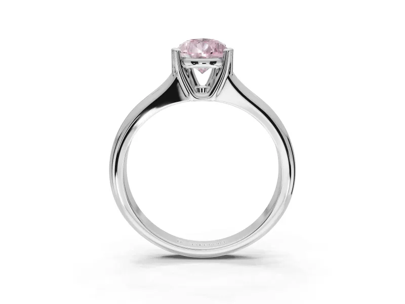 Pear-Shaped Double Claw Solitaire Engagement Ring Setting for a Fancy Pink Lab-Grown Diamond | Platinum
