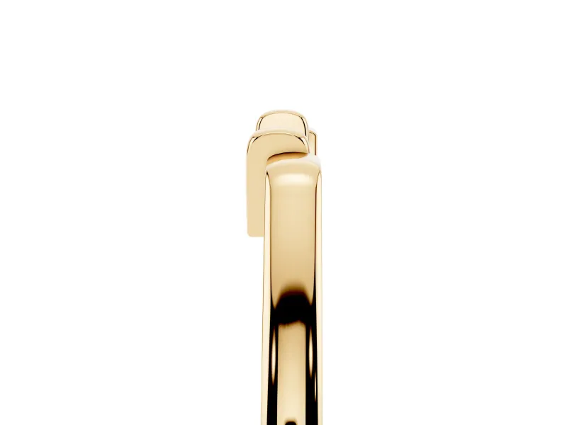 Knot Twist Plain Band Set in Yellow gold with Center Knot