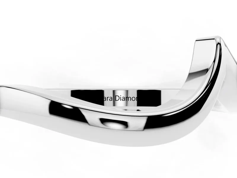 Chevron V-Shaped Plain Contour Band Set in Silver