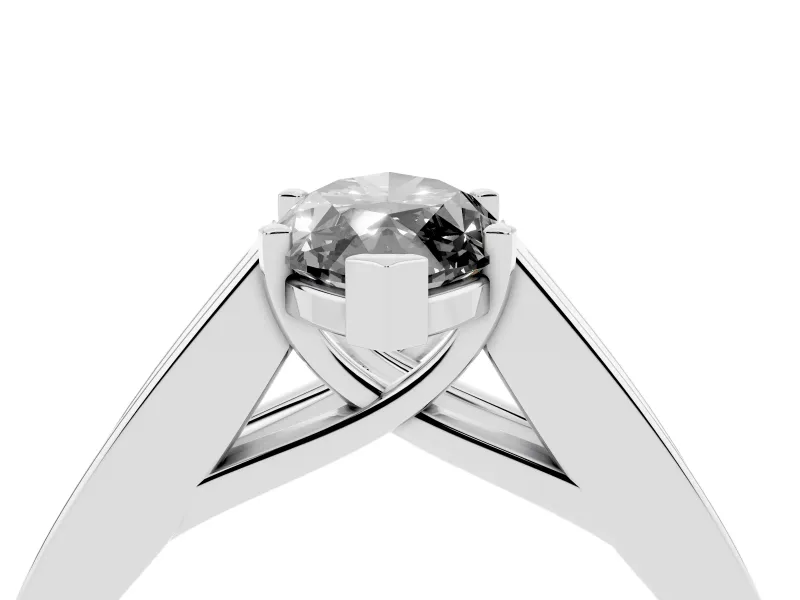 Marquise Channel-Set Engagement Ring Setting for a Black Center | Princess Side Stones | Platinum