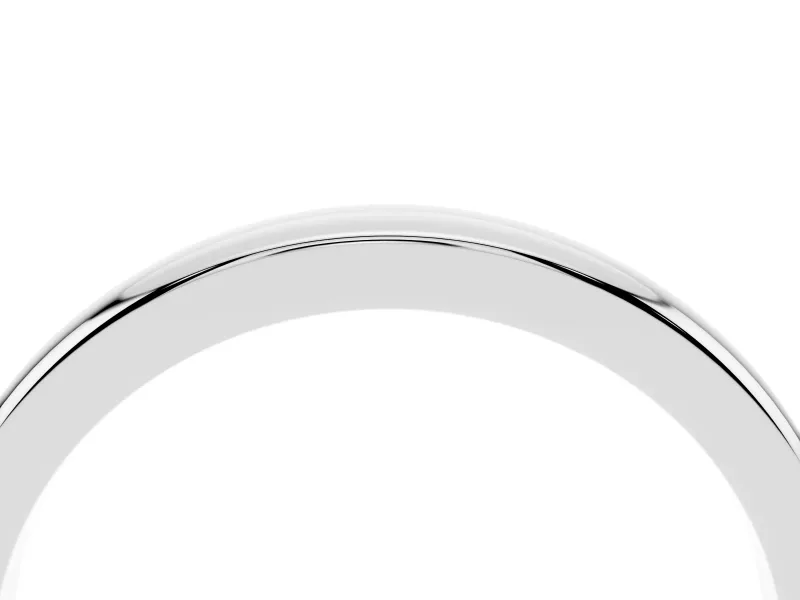 Classic Plain Comfort Band Set in Silver with Rounded Edges
