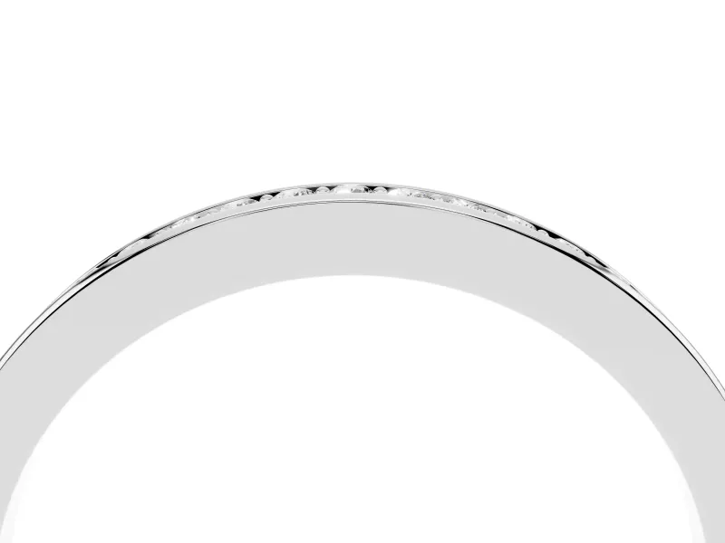 Round Diamond Pavé Eternity Band Set in White gold with Channel Setting