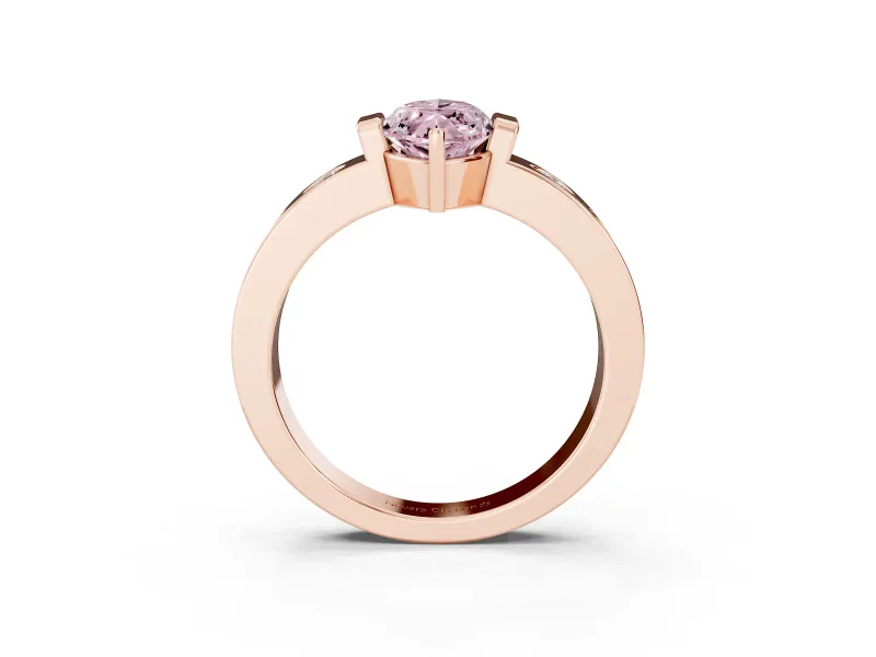 Marquise Tension Style Engagement Ring Setting for a Fancy Pink Lab-Grown Diamond | Rose Gold