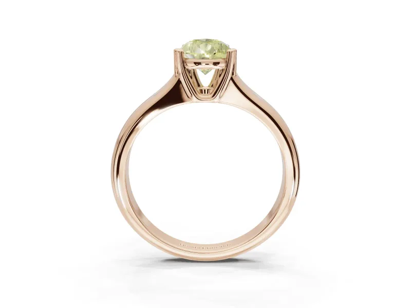 Pear-Shaped Double Claw Solitaire Engagement Ring Setting for a Fancy Yellow Lab-Grown Diamond | Rose Gold