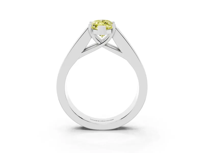 Marquise Channel-Set Engagement Ring Setting for a Fancy Yellow Lab-Grown Diamond | Platinum