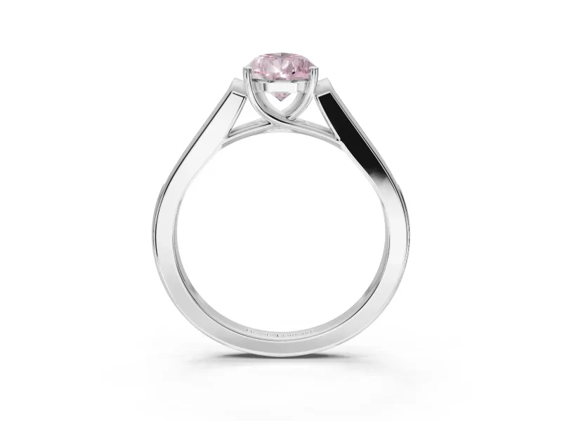 Pear-Shaped Engagement Ring Setting for a Fancy Pink Lab-Grown Diamond | Sterling Silver - Design NV-24597