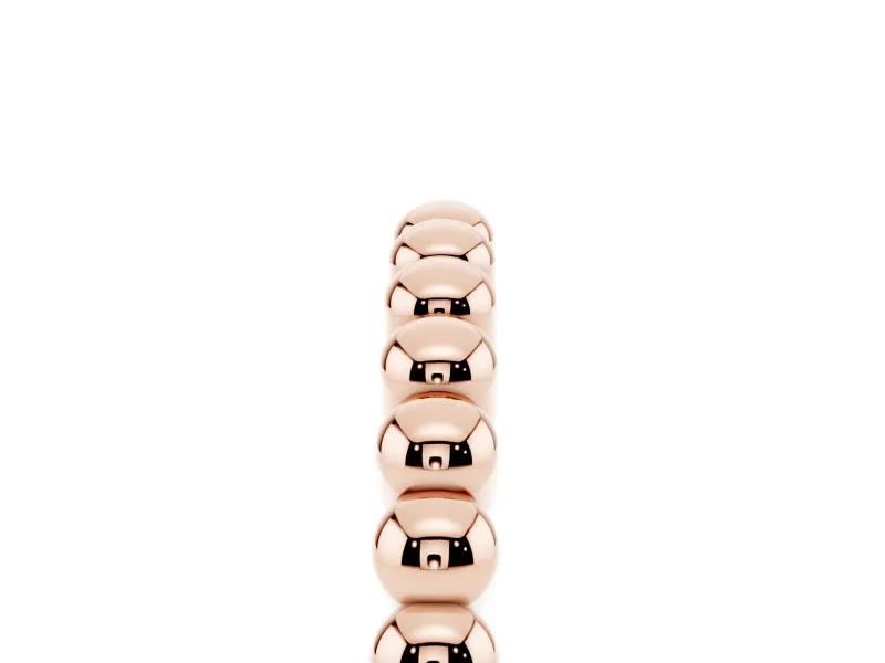 Round Diamond Beaded Eternity Band Set in Rose gold with Bezel Setting