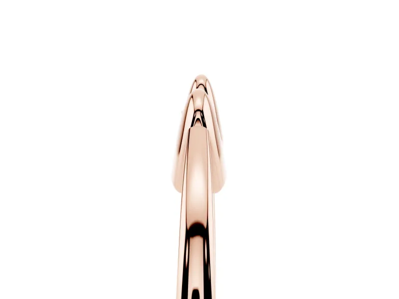 Bamboo-Inspired Plain Band Set in Rose gold