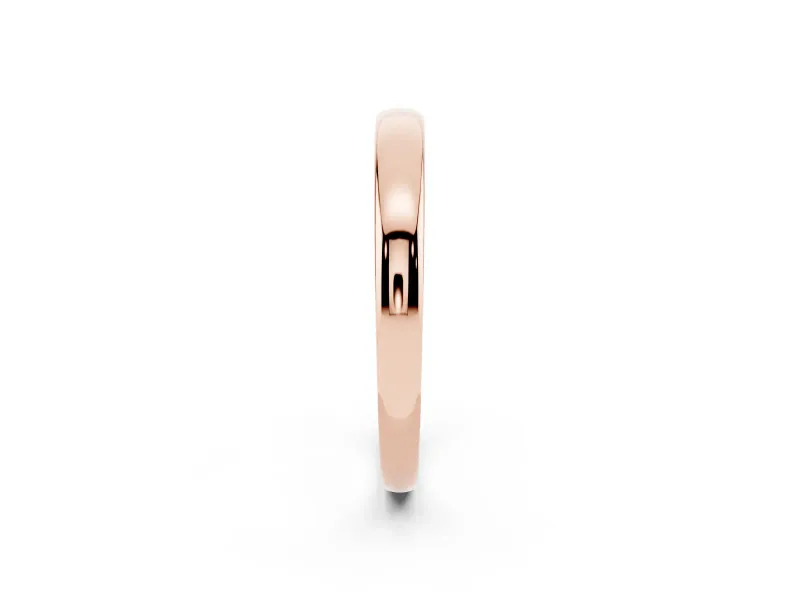 Classic Plain Comfort Band Set in Rose gold with Rounded Edges