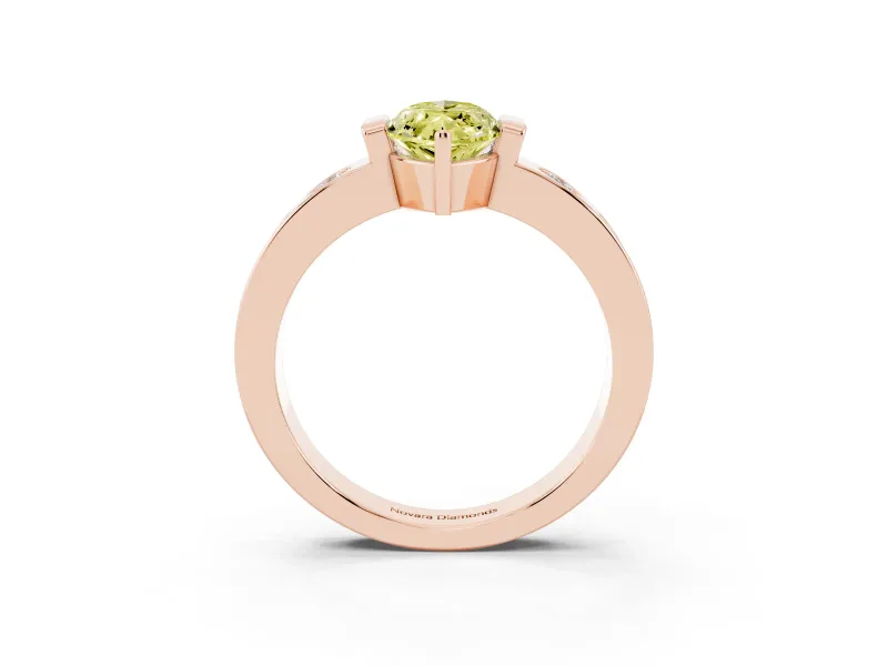 Marquise Tension Style Engagement Ring Setting for a Fancy Yellow Lab-Grown Diamond | Rose Gold