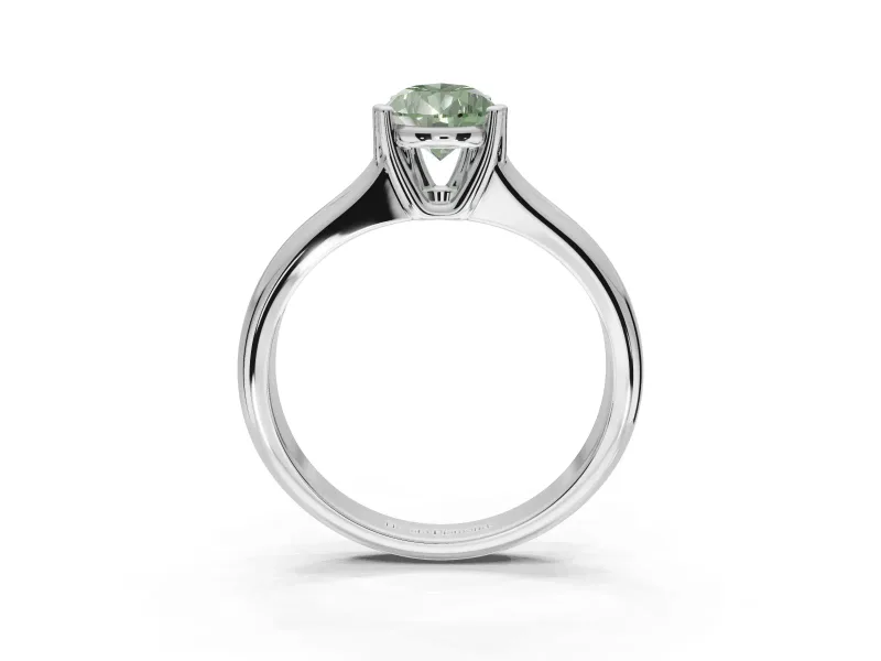 Pear-Shaped Double Claw Solitaire Engagement Ring Setting for a Fancy Green Lab-Grown Diamond | Platinum