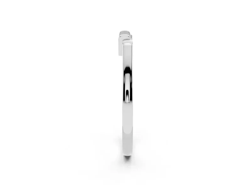 Knot Twist Plain Band Set in White gold with Center Knot