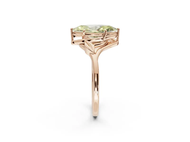 Marquise Bypass Solitaire Engagement Ring Setting for a Fancy Yellow Lab-Grown Diamond | Rose Gold