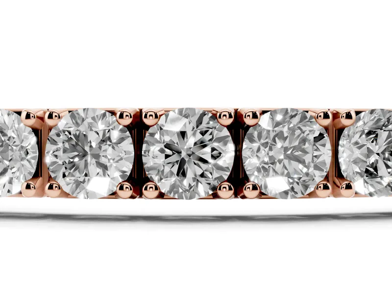 Round Lab-Grown Diamond Large-Stone Tennis Bracelet | Square-Sided Settings | Rose Gold