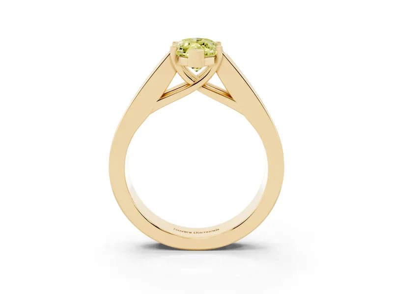 Marquise Channel-Set Engagement Ring Setting for a Fancy Yellow Lab-Grown Diamond | Yellow Gold